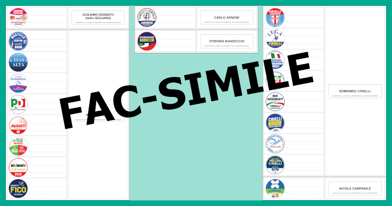 FAC-SIMILE Scheda elettorale