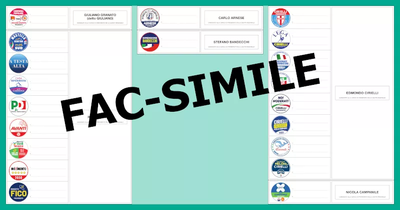 FAC-SIMILE Scheda elettorale
